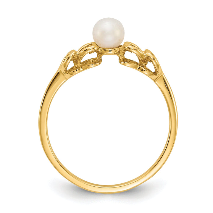 14k White Gold Pearl Ring