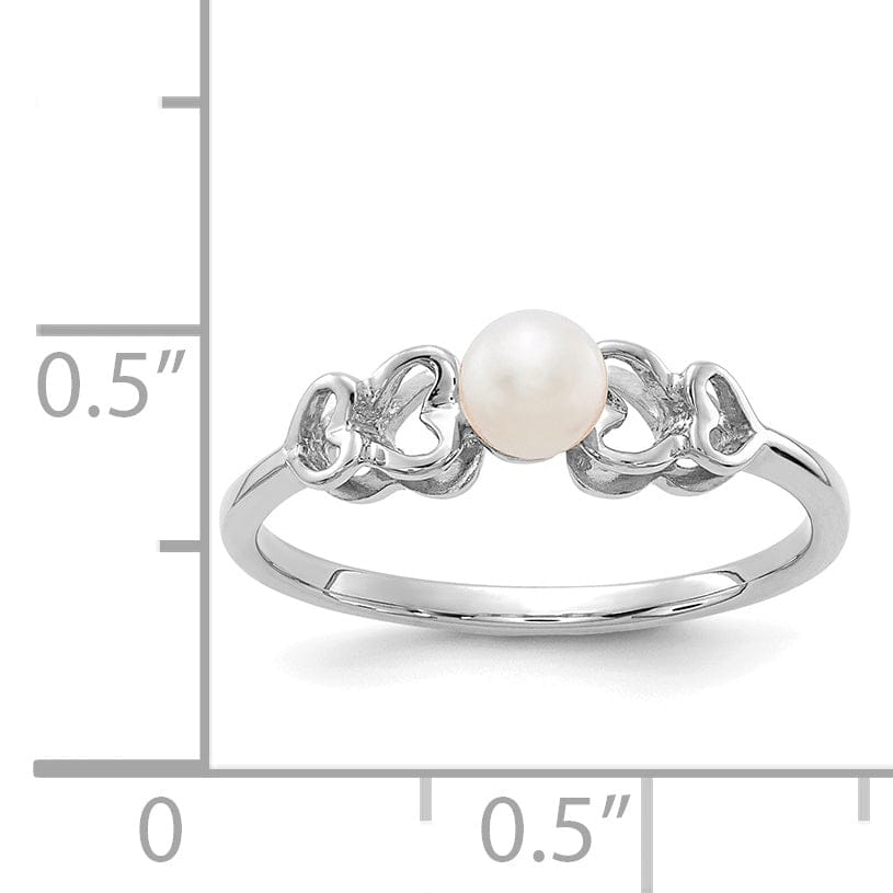 14k White Gold Pearl Ring