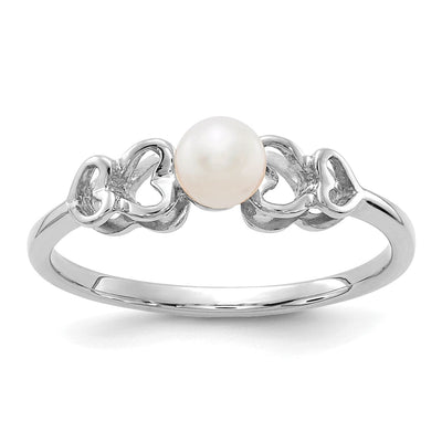 14k White Gold Pearl Ring