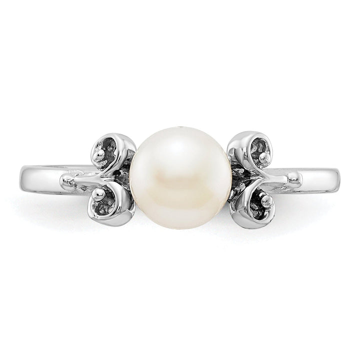 14k White Gold Pearl Ring