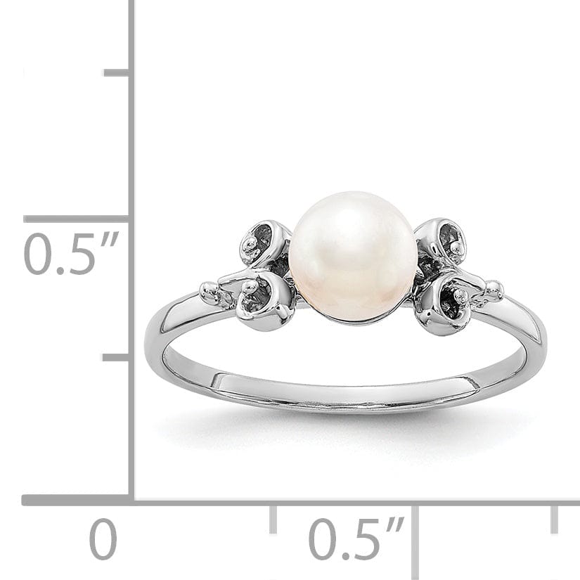 14k White Gold Pearl Ring