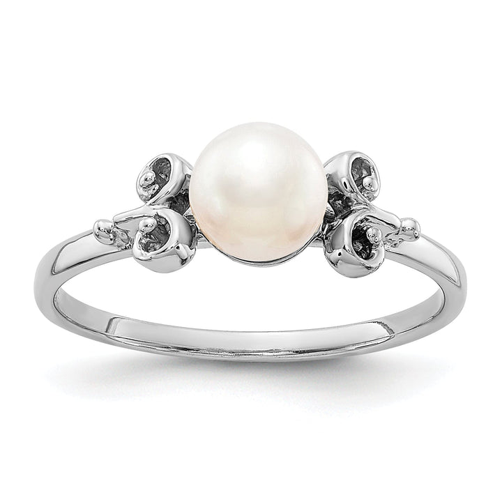 14k White Gold Pearl Ring