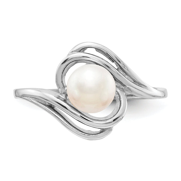 14k White Gold Pearl Ring