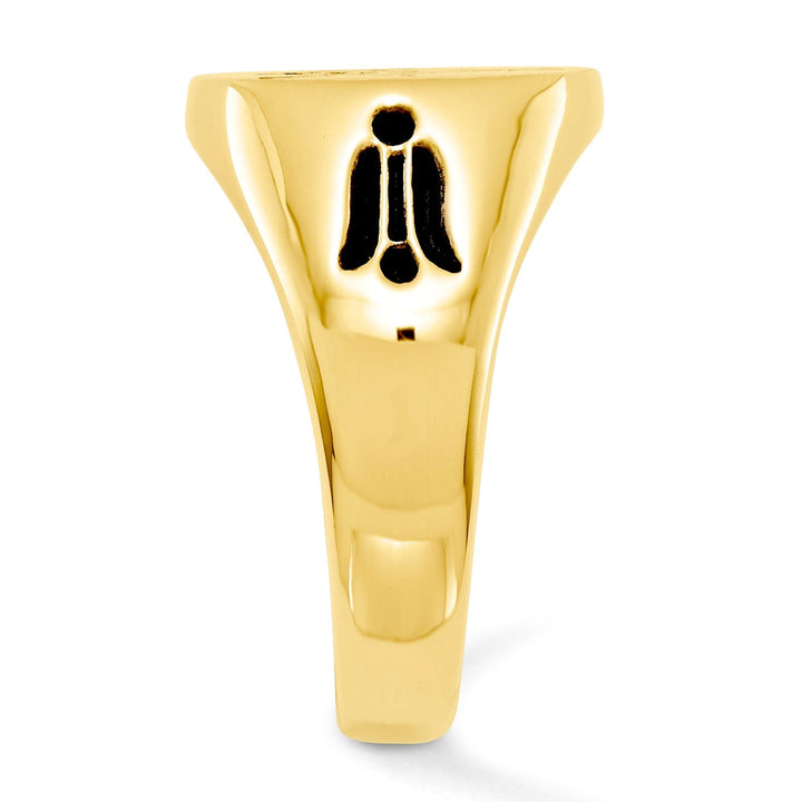 14k Yellow Gold Men's Masonic Ring