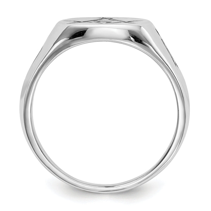 14k White Gold Men's Masonic Ring