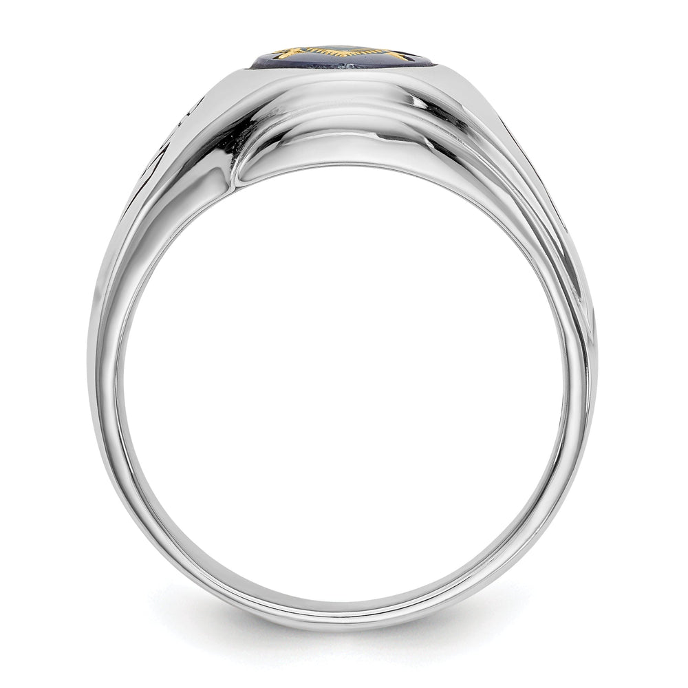 14k White Gold Men's Masonic Ring