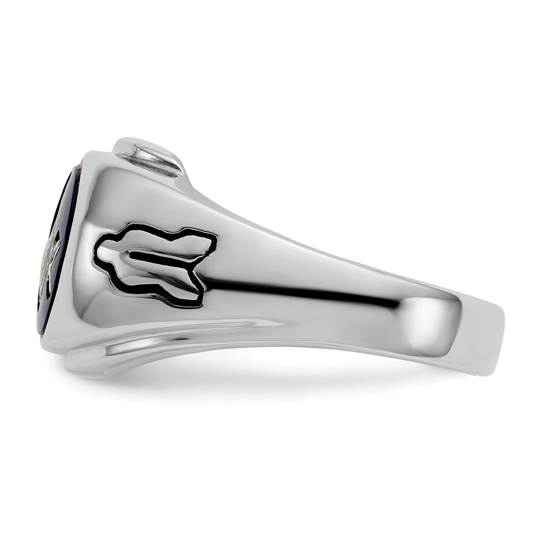 14k White Gold Men's Masonic Ring