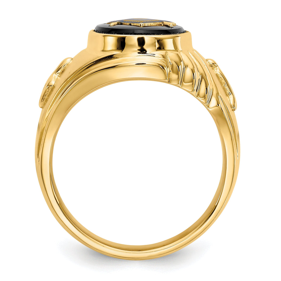 14k Yellow Gold Men's Masonic Ring