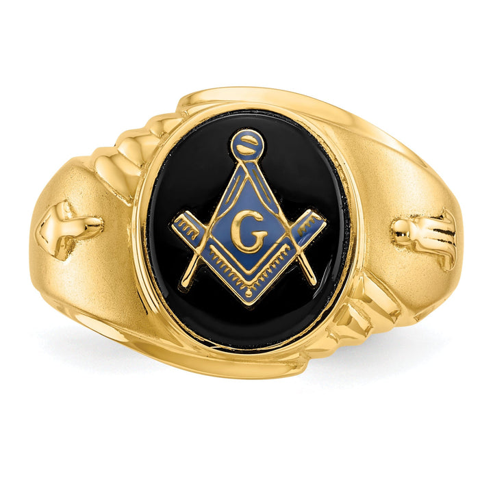 14k Yellow Gold Men's Masonic Ring