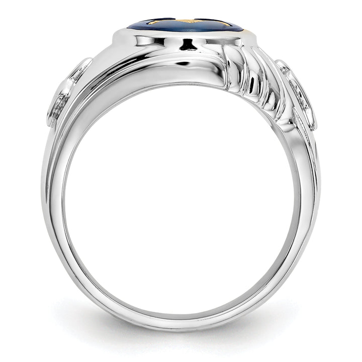 14k White Gold Men's Masonic Ring