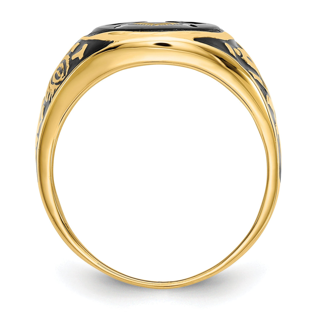 14k Yellow Gold Men's Masonic Ring