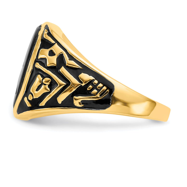 14k Yellow Gold Men's Masonic Ring