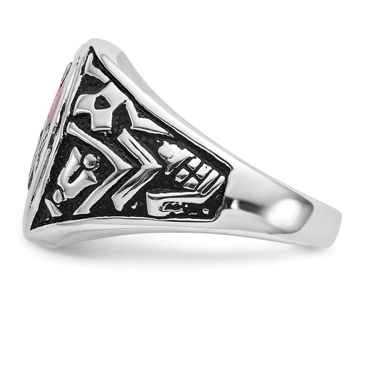 14k White Gold Men's Masonic Ring