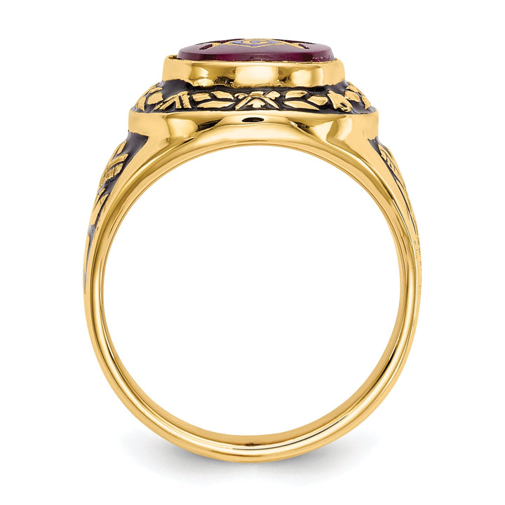 14k Yellow Gold Men's Masonic Ring