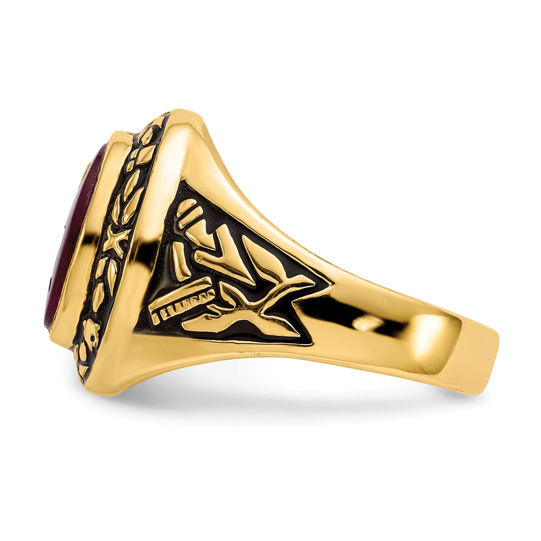 14k Yellow Gold Men's Masonic Ring