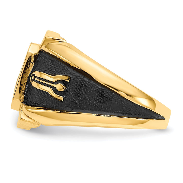 14k Yellow Gold Men's Masonic Ring