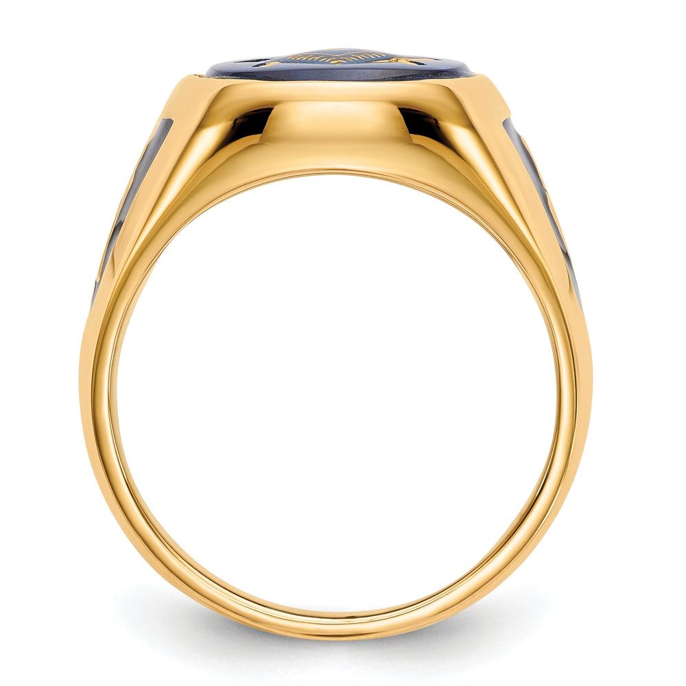 14k Yellow Gold Men's Masonic Ring