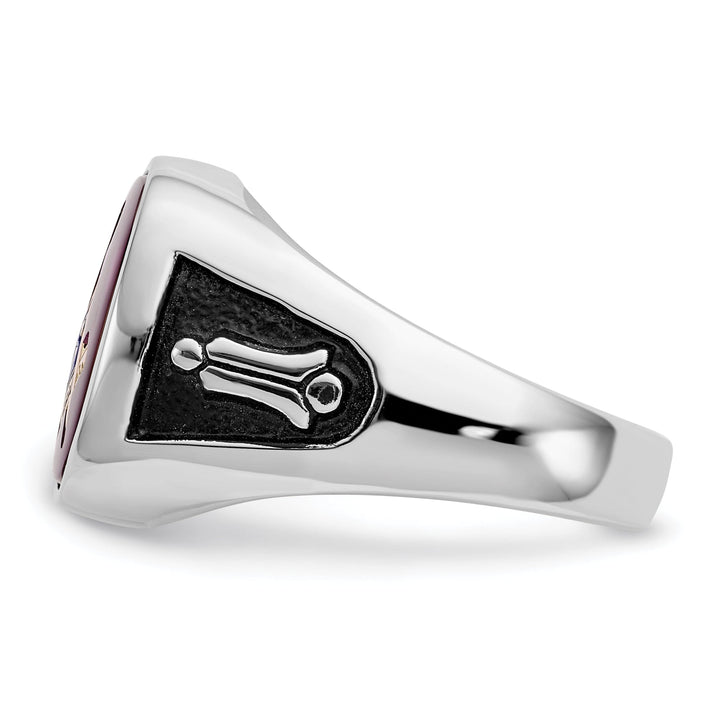 14k White Gold Men's Masonic Ring