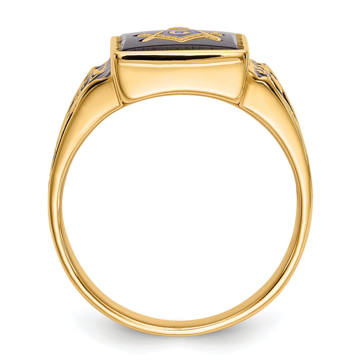 14k Yellow Gold Men's Masonic Ring