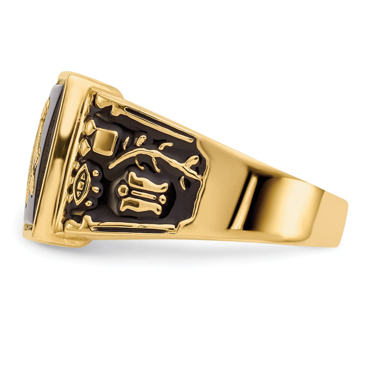 14k Yellow Gold Men's Masonic Ring