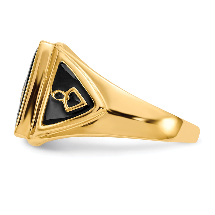 14k Yellow Gold Men's Masonic Ring