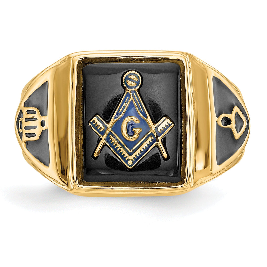 14k Yellow Gold Men's Masonic Ring