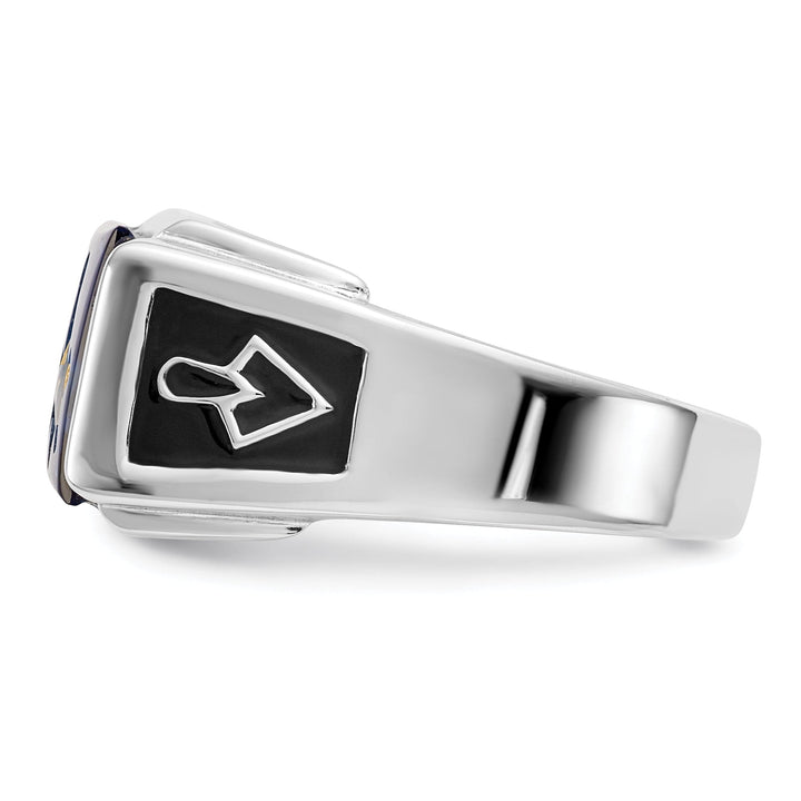 14k White Gold Men's Masonic Ring