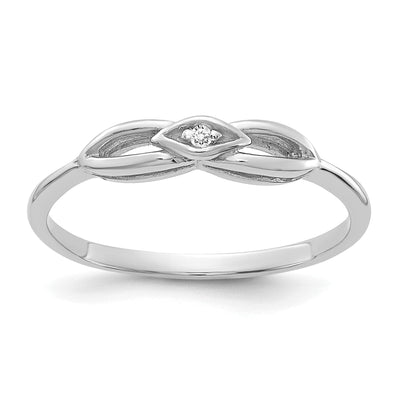 14k White Gold Polished Diamond Ring at $ 124.5 only from Jewelryshopping.com
