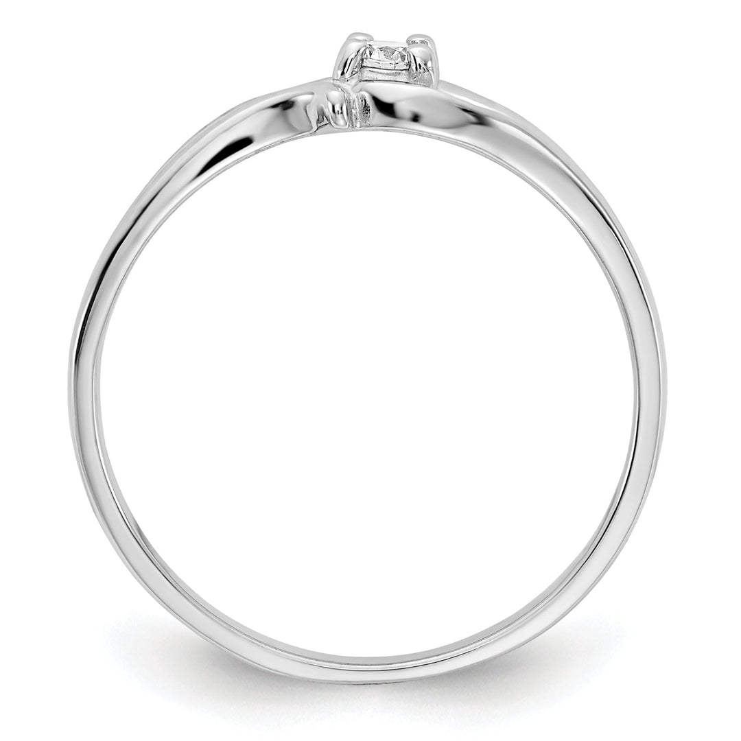 14k White Gold Polished Diamond Ring