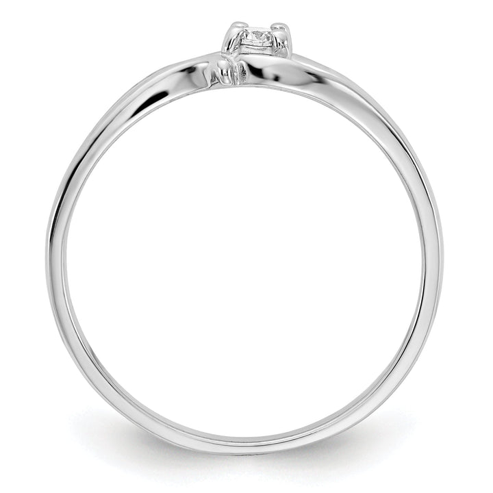14k White Gold Polished Diamond Ring