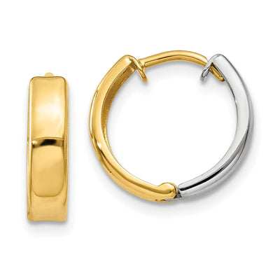 14k Two-tone Polished Hoop Earrings at $ 143.07 only from Jewelryshopping.com