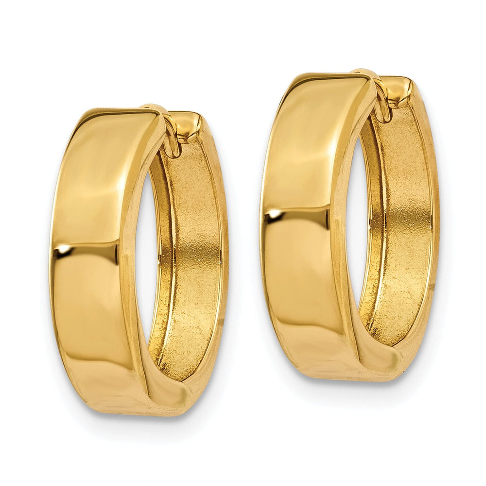 14k Yellow Gold Polished Hoop Earrings