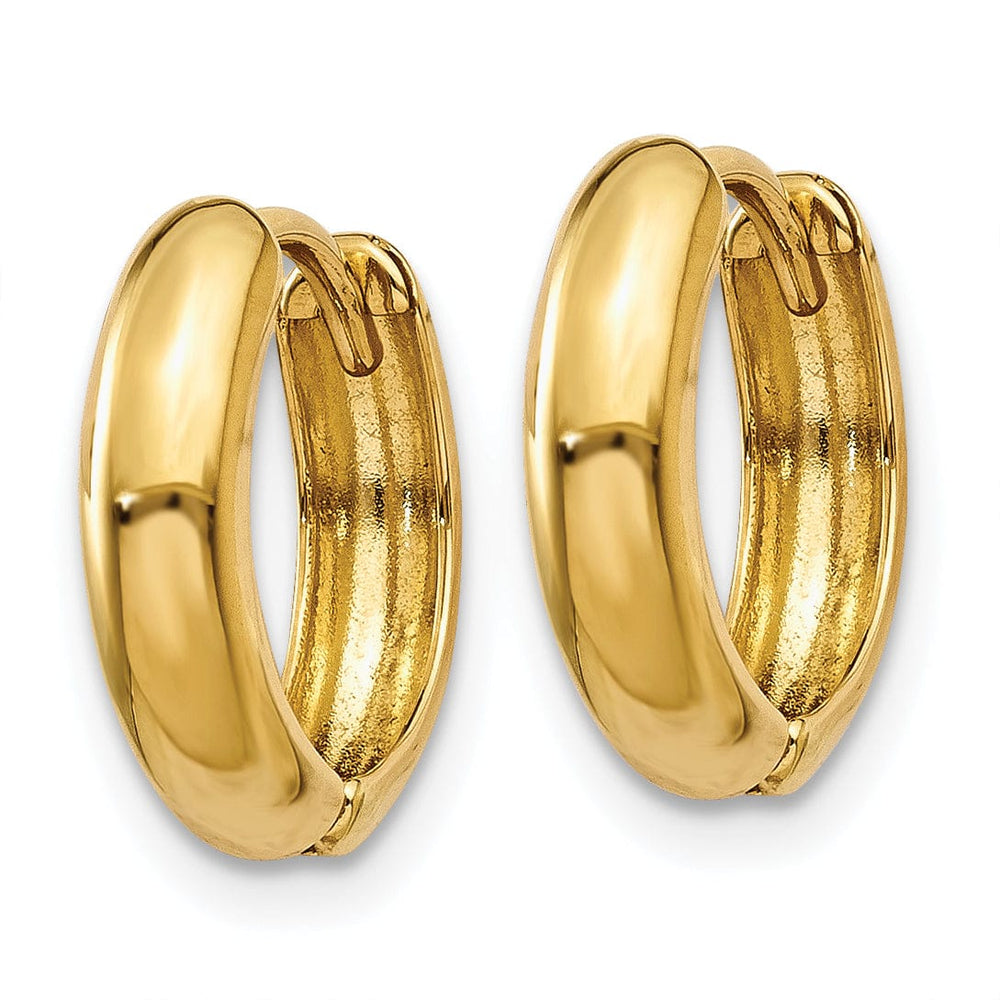 14k Yellow Gold Polished Hoop Earrings