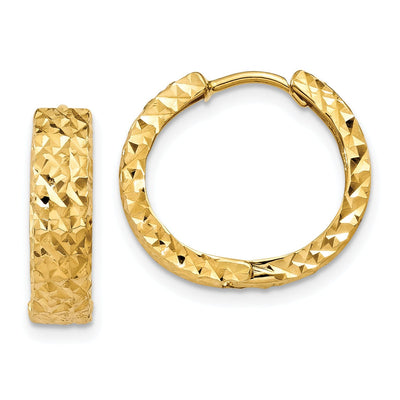 14k Yellow Gold Polished Hoop Earrings at $ 158.78 only from Jewelryshopping.com