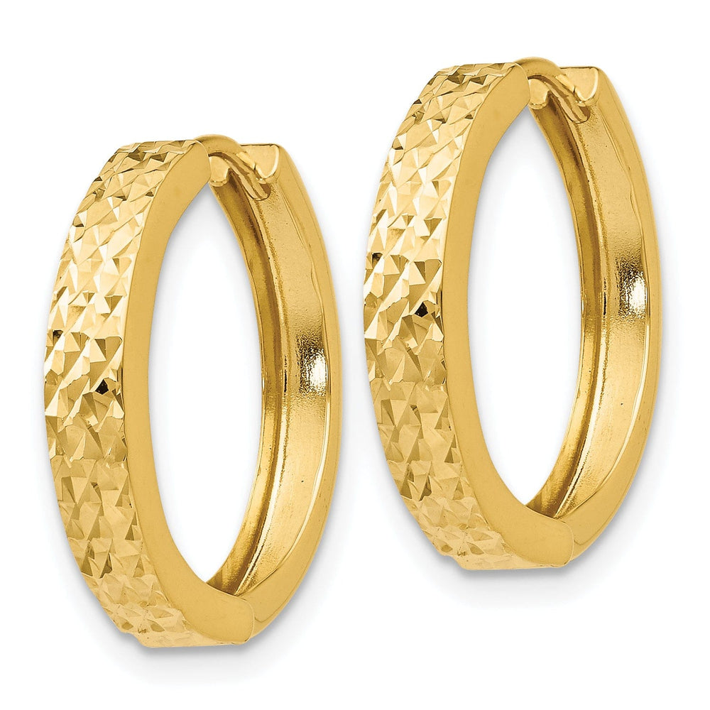 14k Yellow Gold Polished Hoop Earrings