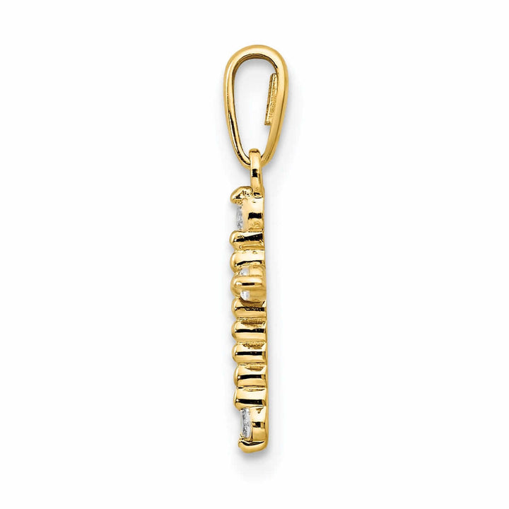14k CZ Childrens Cross Pendant
