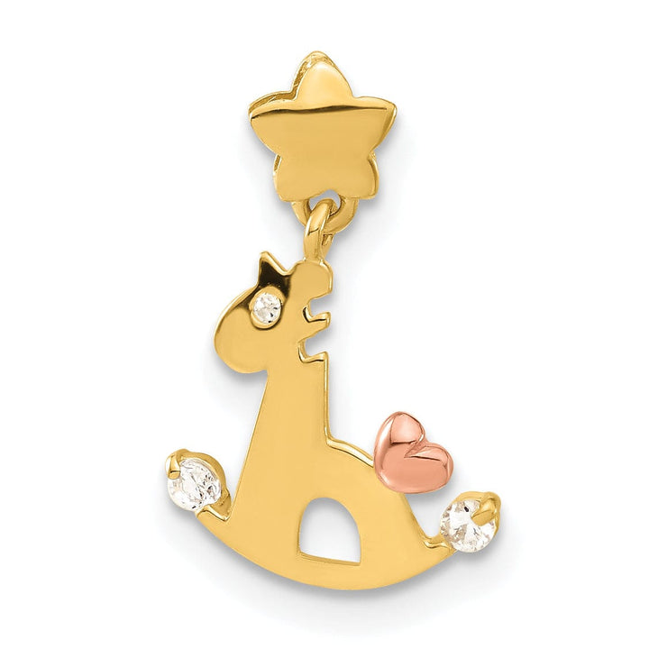 14k Yellow and Rose Gold Rocky Horse Pendant