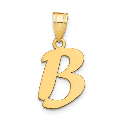 14k Yellow Gold Polished Finish Script Design Letter B Initial Pendant at $ 99.96 only from Jewelryshopping.com