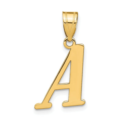 14k Yellow Gold Slanted Design Letter A Initial Charm Pendant at $ 96.66 only from Jewelryshopping.com