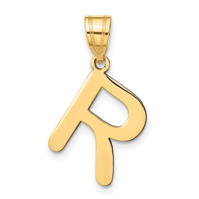 14k Yellow Gold Slanted Design Bubble Letter R Initial Pendant at $ 96.7 only from Jewelryshopping.com