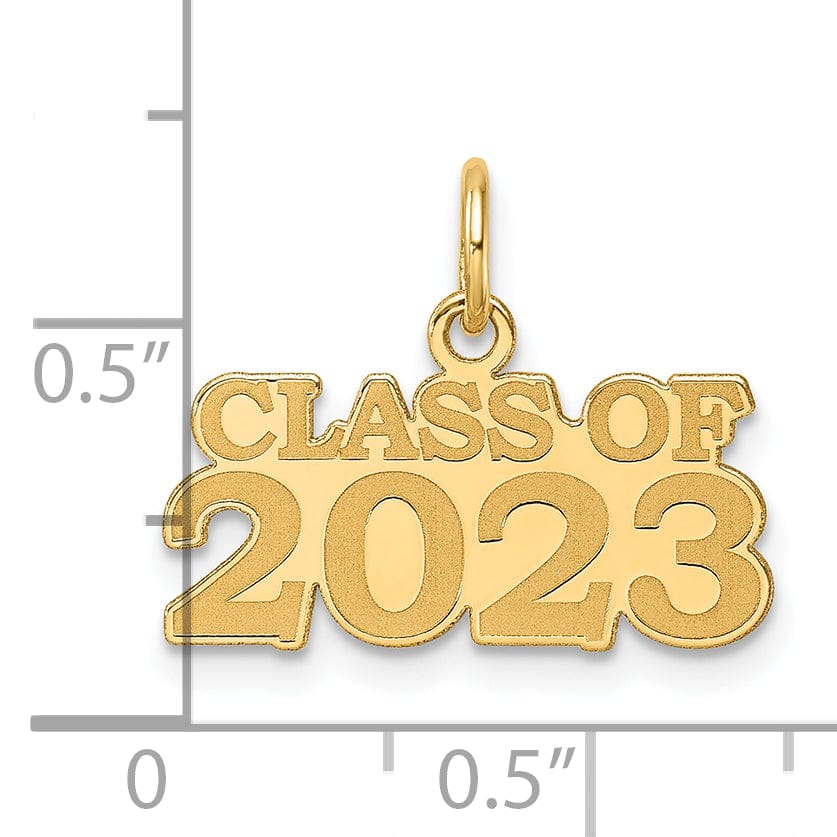 14K Yellow Gold CLASS OF 2023 Charm - Polished Finish
