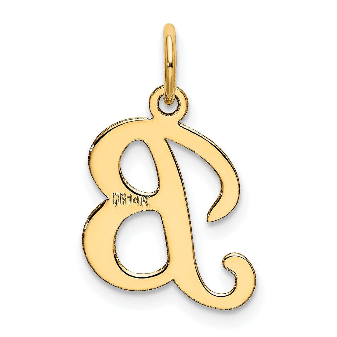 14k Yellow Gold Polished Fancy Initial B Charm