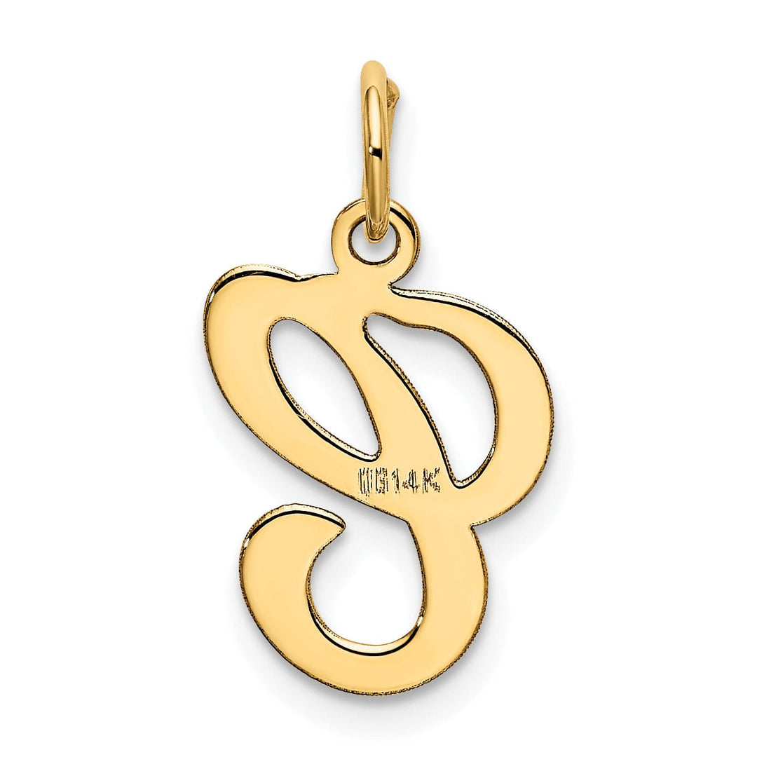 14k Yellow Gold Polished Fancy Initial C Charm