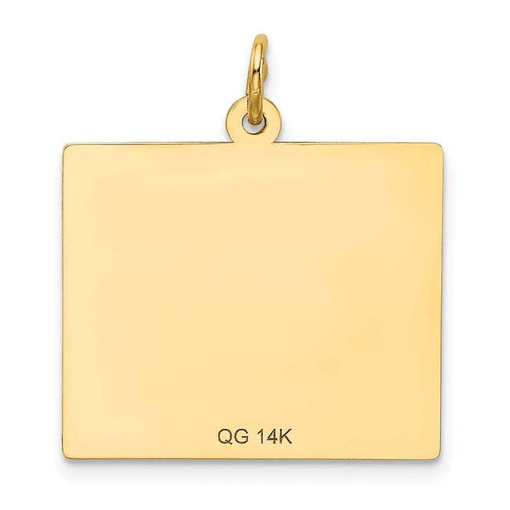 14k Yellow Gold Monday First Day Calendar Charm.