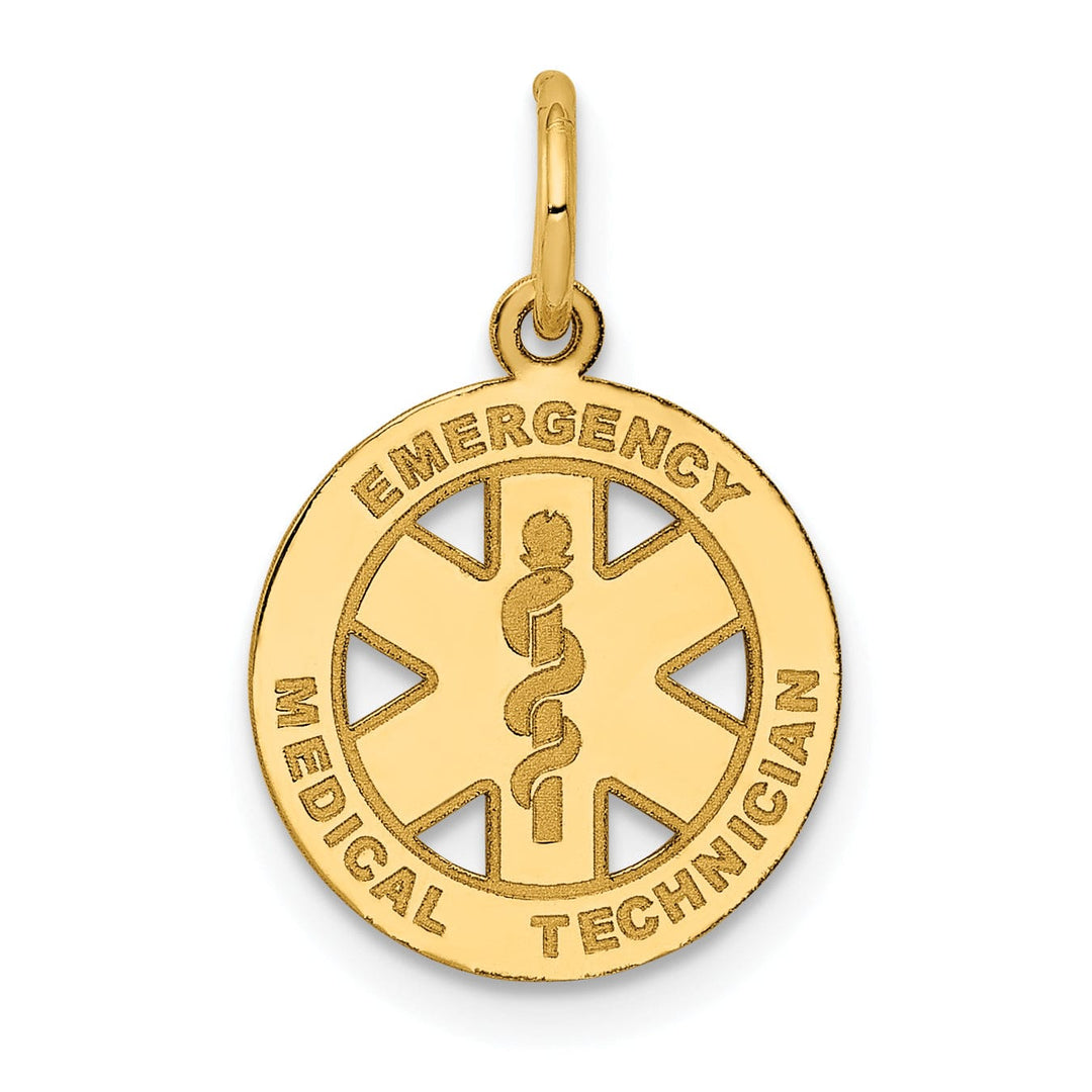 14k Yellow Gold Small E.M.T Medical Pendant