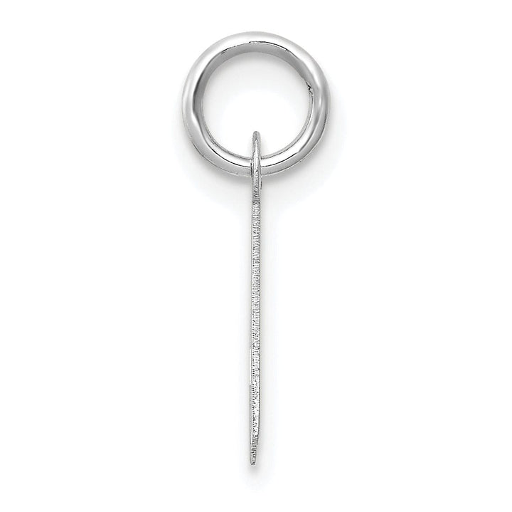 14k White Gold Small Slanted Block Letter A Initial Pendant