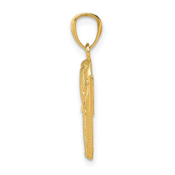 14k Yellow Gold Basketball in the Net Pendant