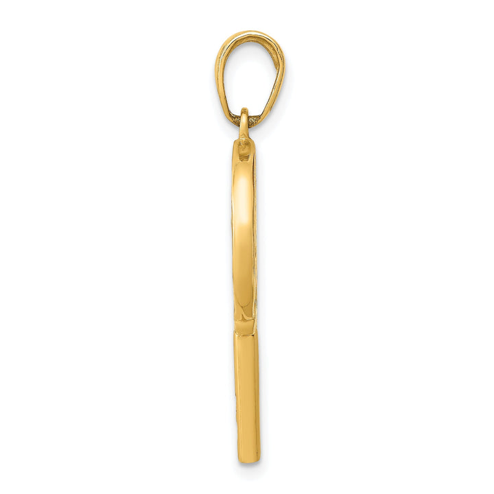 14k Yellow Gold Enameled 3-D Lollipop Pendant