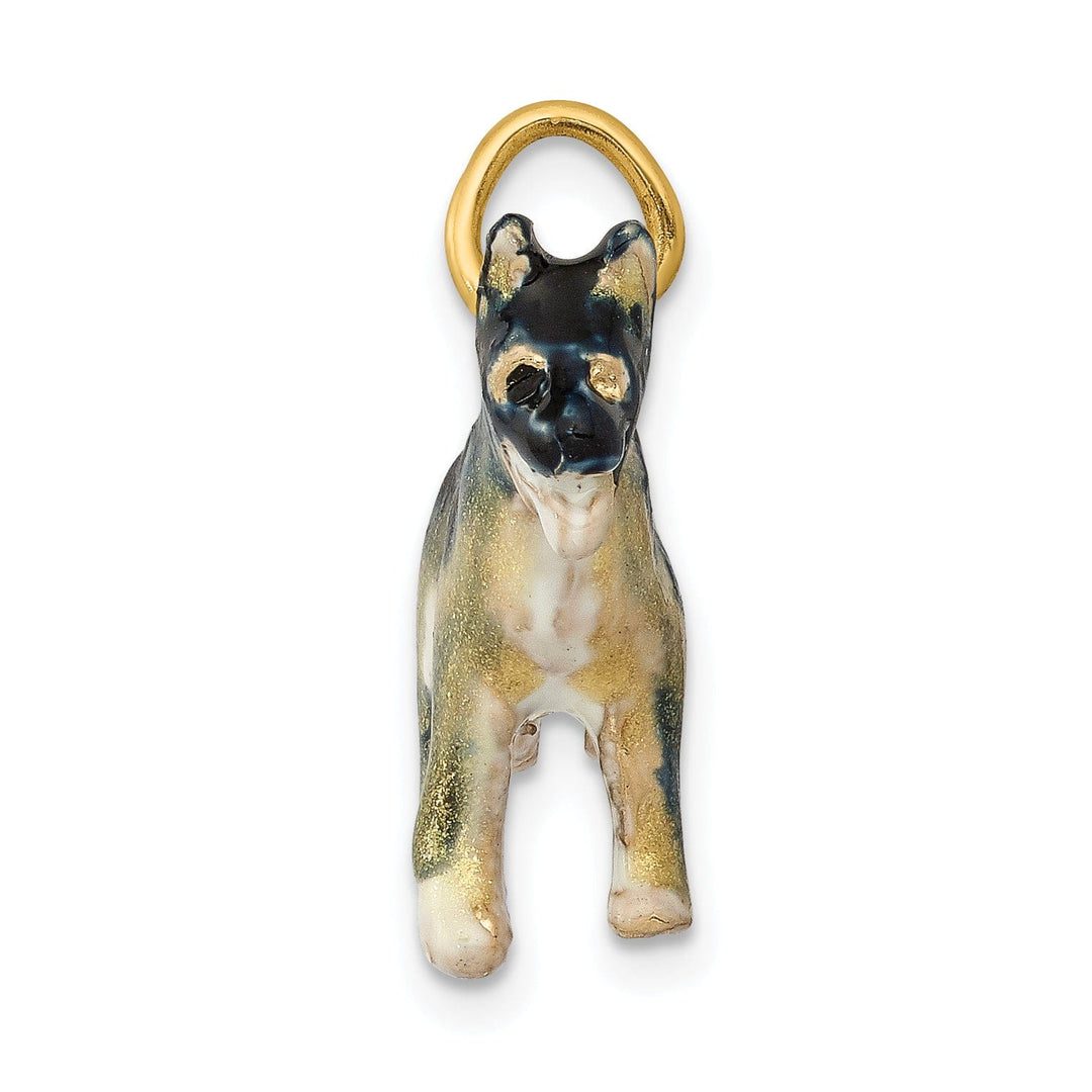 14k Yellow Gold German Shepherd Charm