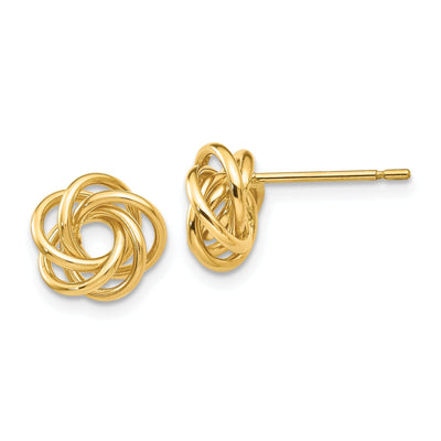 14k Yellow Gold Polished Love Knot Post Earrings at $ 127.38 only from Jewelryshopping.com